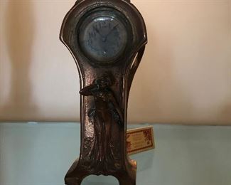 Art Nouveau Bronze Clock , Circa 1920 - German   Purchased from Leslie Howard Gallery 