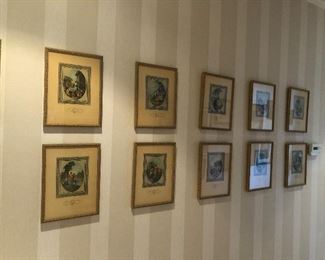 Bartolozzi 12 Months of the Year Engravings 