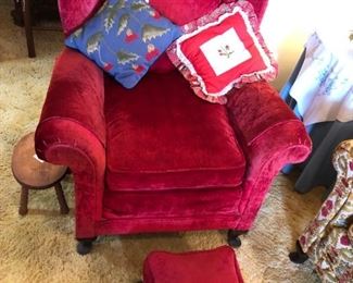 Antique Chair and Foot stool