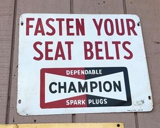 Champion Spark Plugs sign