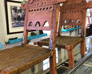 carved chairs