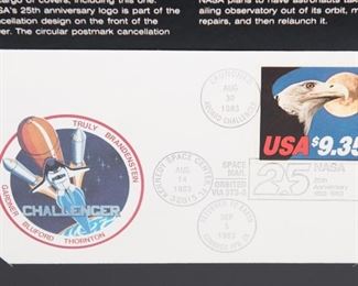 S60  1983 USPS/NASA STS-8mFlight Cover Stamps	$12.95