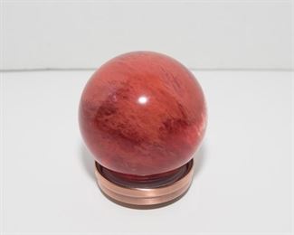 S62  5”D Red Jasper Sphere Mars	$89.95