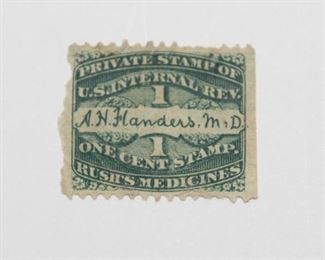 S83  Revenue Tax Stamp Private Stamp of A.H. Flanders M.D.	$29.95