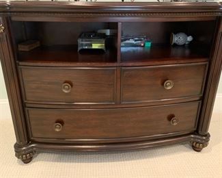 46. 2 Drawer 2 Shelf Chest (47'' x 19'' x 34'')