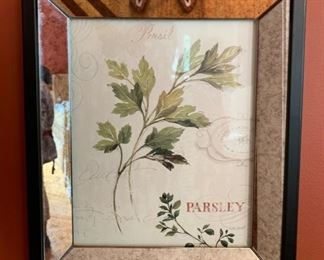 39. Pair of Mirrored Framed Botanicals (11'' x 13'')