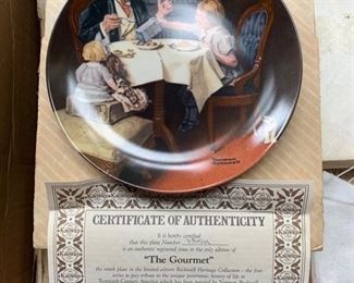 54. Collectable Rockwell Heritage Collection Plates by Knowles w/ Authenticity ~40