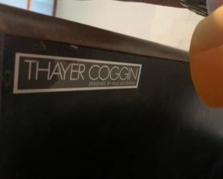 66. Thayer Coggin Mid Century Modern Lighted Glass Front Display Cabinet (32'' x 15'' x 54'')