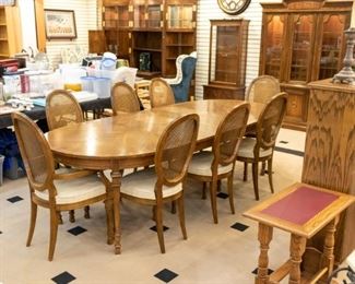 DREXEL dining table and chairs.