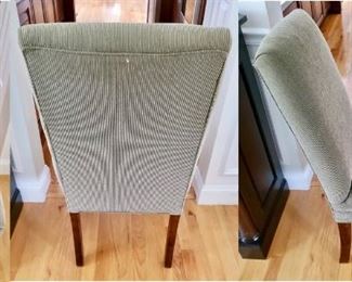 DINING CHAIRS-$50.00 Each
Upholstered Armless Chair, color sage                Dimensions:
•Height:40 "
•Width:19 "
•Seat Depth:19 "
Qty. Available: 8