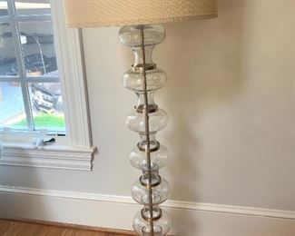 Glass floor lamp from Pottery Barn