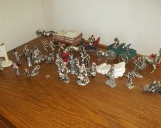 Hudson Villagers pewter figurines