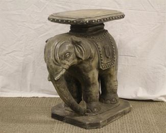 Elephant Garden Seat or Plant Stand (crack in base)