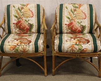 Pair of Mid Century McGuire Signed Chairs 