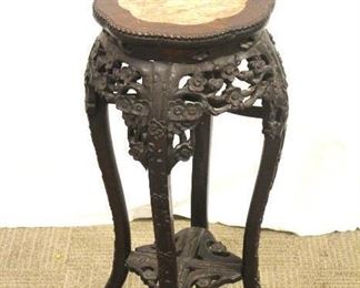 Highly Carved Rosewood and Teak Chinese Stand ~$225.00