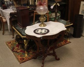 Several 19th Century  Marble Top Tables 