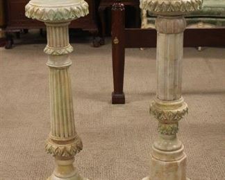 Two 19th Century Carved Marble Pedestals 