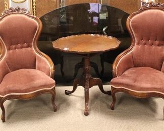 Pair of Victorian Style Carved Chairs 