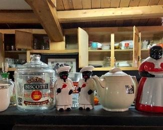 Cookie jar, salt and pepper, tea pots ...
