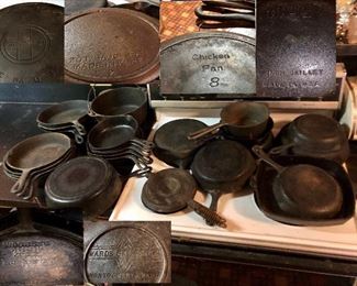 Lots of great cast iron, Griswold, Wagner ware, Lodge, USA , some unmarked and more!