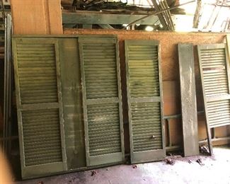 Vintage green shutters