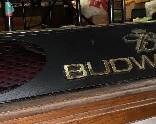 Large lighted BUDWEISER sign/display...