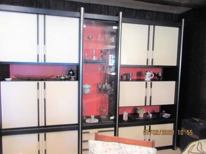 MCM CABINET stunning, chrome and white and black