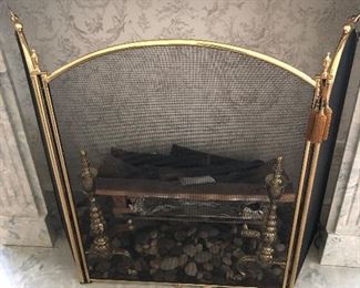 #12) $600 - Solid Marble Fireplace facade. Includes marble hearth, marble facade and marble mantle.  Electric Insert available for $50.  Brass screen available for $50.  Buy it all for $650.