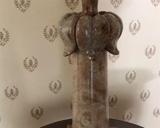 #14)  $40 - Marble Lamp.  36 " tall.  weights 20 pounds.  