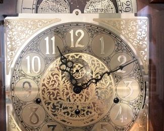 #1 $950 - Howard Miller Grandfather Clock 59th Anniversary Limited Edition.  In perfect working order.  4 strike tones/options.  With key for cabinet.  20" W (22"at base) x 12" D (14" at base) x 84" H.