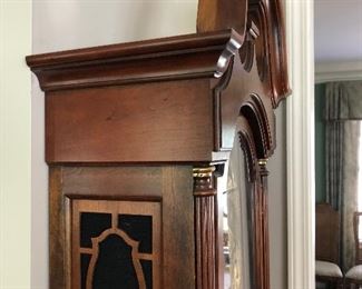 #1 $950 - Howard Miller Grandfather Clock 59th Anniversary Limited Edition.  In perfect working order.  4 strike tones/options.  With key for cabinet.  20" W (22"at base) x 12" D (14" at base) x 84" H.
