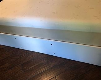 #31)  $300 -  Nearly new twin platform bed with headboard and memory foam mattress.  In excellent condition.  Clean.  3 drawers underneath.  