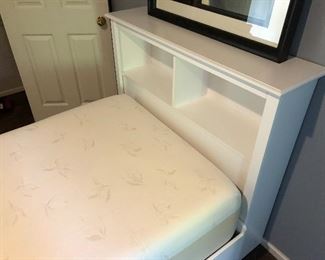 #31)  $300 -  Nearly new twin platform bed with headboard and memory foam mattress.  In excellent condition.  Clean.  3 drawers underneath.  