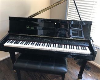 #32)  $400 - Suzuki GP-3 Mini-Grand Digital Piano with Bench.  In working order.  Plays well.  Many electronic settings.  4 keys are lightly sticking.  