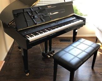#32)  $400 - Suzuki GP-3 Mini-Grand Digital Piano with Bench.  In working order.  Plays well.  Many electronic settings.  4 keys are lightly sticking.  