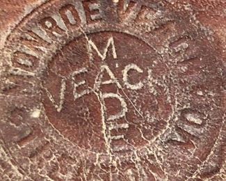 #36)  $350 -  1940's Carved Leather Saddle by Monroe Saddle Company with accessories.  #40 Oklahoma Roper.  Comes with 2 blankets, a bridal headstall, a couple of cinches, ropes, reigns and other assorted leather accessories.  