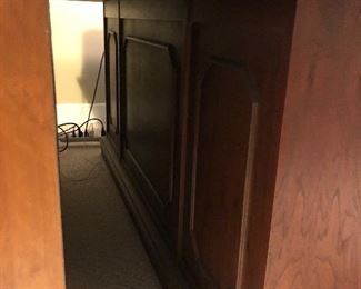 #24)  $300 - Solid cherry Executive Desk with Glass Top.  