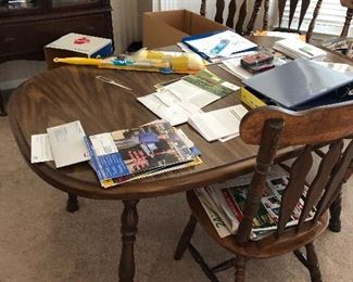 #40)  $150 - Solid Pine Dining Table with 4 Chairs.  