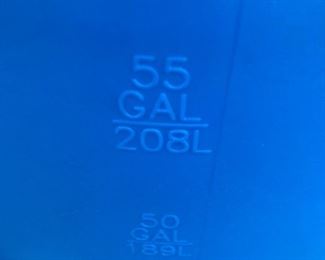 #49)  $45 Each - Pair of new, never used, 55 gallon water barrels.  New with instructions.  