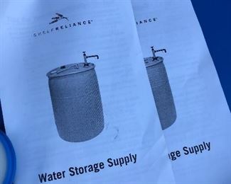 #49)  $45 Each - Pair of new, never used, 55 gallon water barrels.  New with instructions.  