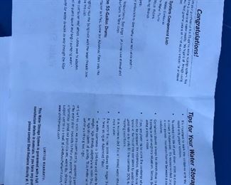 #49)  $45 Each - Pair of new, never used, 55 gallon water barrels.  New with instructions.  