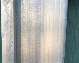 #50)  $75 Each - Pair of faux windows.  Wooden, may be hung by the attached eyelets.  Use them as room dividers, decor or whatever you like.   Natural Wood look with a slight distressed look.  