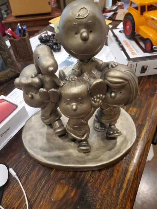 Peanuts Gang Pewter Sculpture (Rare)
