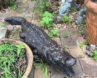 large concrete alligator
