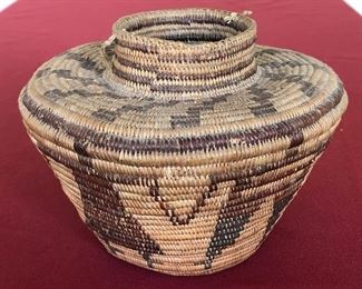 Yokuts Polychrome Bottleneck basket - 5.5 x 7.5"
