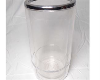 Mid Century Modern Lucite/Chrome Rim Whine Chiller
