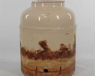 Hand Painted Farmhouse Water Dispenser Jug  