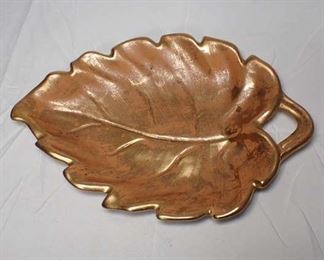 Stangl Mid Century Studio Pottery Leaf Dish