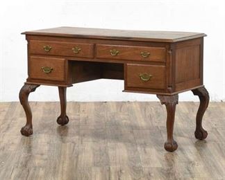 Edwardian Claw & Ball Foot Kneehole Desk