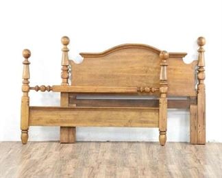 Pecan Queen Style Headboard & Footboard